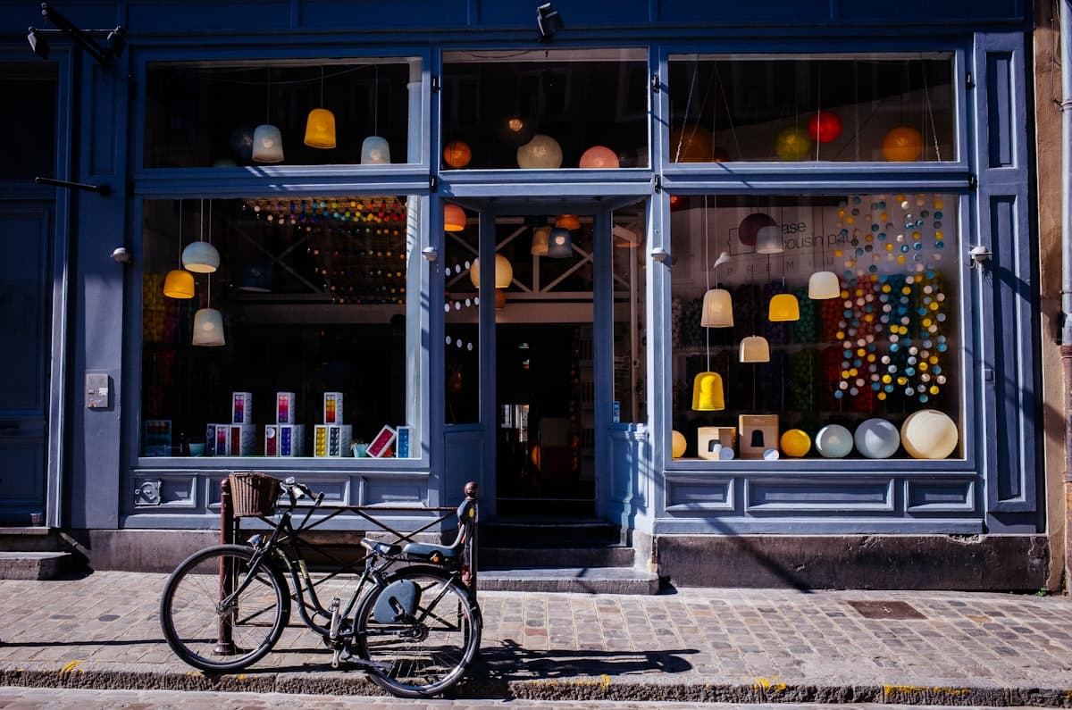 Charming local business storefront